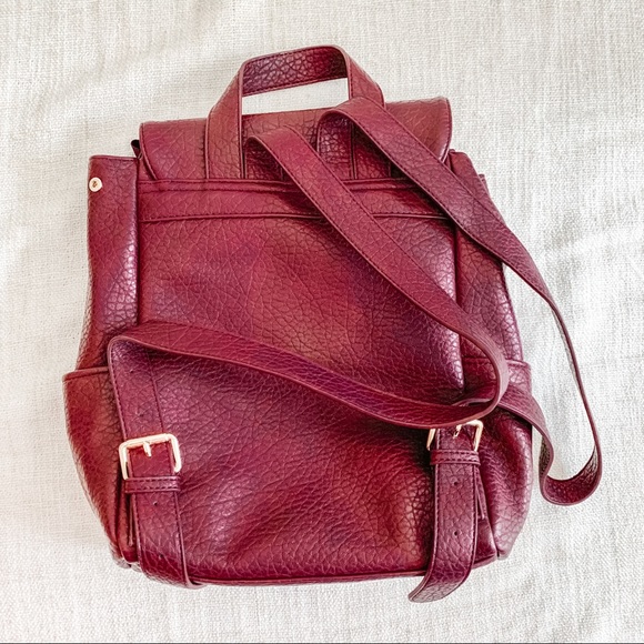 NWT OBO Leather Backpack - Maroon - Picture 6 of 16